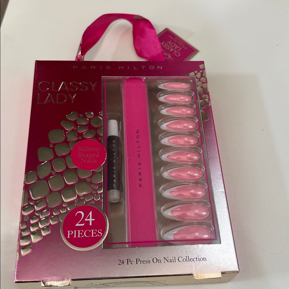 Paris Hilton Glossy Lady Pink Nail Set 💕 3x15&